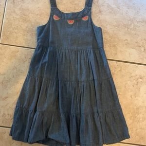 Girls denim watermelon dress.